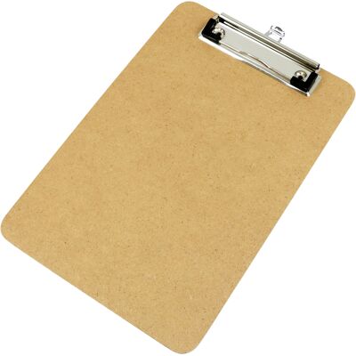 SPRINTIS Schenk GmbH & Co. KG 1 Carpeta portapapeles, madera de fibra de alta densidad formato vertical A5 básica con pinza abrazadera, marrón SPRINTIS Schenk GmbH & Co. KG 1 Carpeta portapapeles, madera de fibra de alta densidad formato vertical A5 básica con pinza abrazadera, marrón