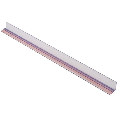 SPRINTIS 1 Perfil guía para separadores con borde elevado y cinta adhesiva 660 mm, PVC duro, transparente SPRINTIS 1 Perfil guía para separadores con borde elevado y cinta adhesiva 660 mm, PVC duro, transparente