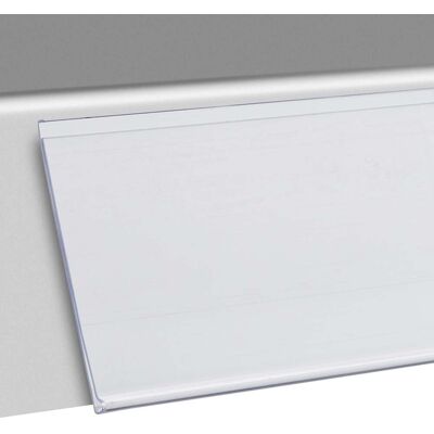 SPRINTIS 100 Unidades - Regleta portaprecios DBR autoadhesiva 55 mm 100 mm transparente para pegar (cinta adhesiva estándar), PVC SPRINTIS 100 Unidades - Regleta portaprecios DBR autoadhesiva 55 mm 100 mm transparente para pegar (cinta adhesiva estándar), PVC