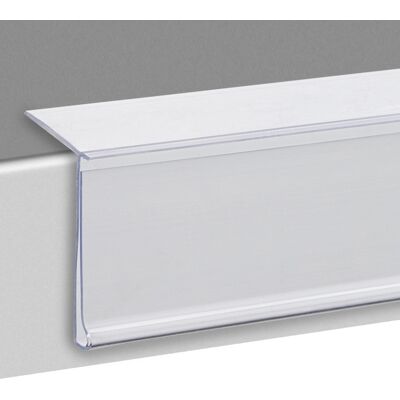 SPRINTIS 100 Unidades - Regleta portaprecios HE autoadhesiva, 15° ángulo de lectura 26 mm 100 mm transparente para pegar (cinta adhesiva estándar) SPRINTIS 100 Unidades - Regleta portaprecios HE autoadhesiva, 15° ángulo de lectura 26 mm 100 mm transparente para pegar (cinta adhesiva estándar)