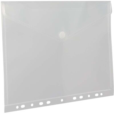 SPRINTIS 10 Unidades - Sobre para documentos para contenido A4, con margen para archivar, lámina de PP de 180 µm, transparente SPRINTIS 10 Unidades - Sobre para documentos para contenido A4, con margen para archivar, lámina de PP de 180 µm, transparente