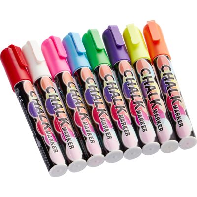 SPRINTIS 8desRotulador de tiza set, 8 unidades, removible, plástico, multicolor SPRINTIS 8desRotulador de tiza set, 8 unidades, removible, plástico, multicolor