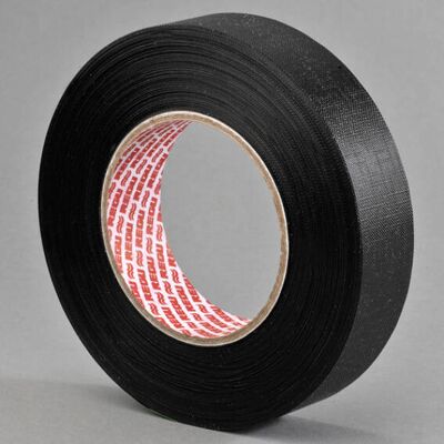 SPRINTIS Cinta de refuerzo REGUdux RX, cinta de plástico, textura de lino 38 mm, negro SPRINTIS Cinta de refuerzo REGUdux RX, cinta de plástico, textura de lino 38 mm, negro