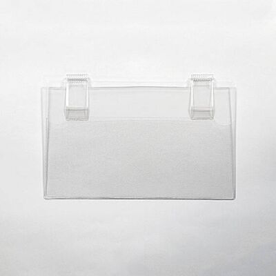 SPRINTIS 10 Unidades - Sobre para identificación para contenedores de alambre, con broches A6, PVC, transparente SPRINTIS 10 Unidades - Sobre para identificación para contenedores de alambre, con broches A6, PVC, transparente