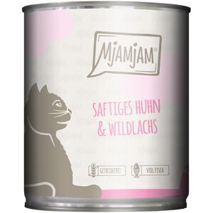 MjAMjAM 6 x 800 g - Jugoso pollo y salmón salvaje MjAMjAM 6 x 800 g - Jugoso pollo y salmón salvaje