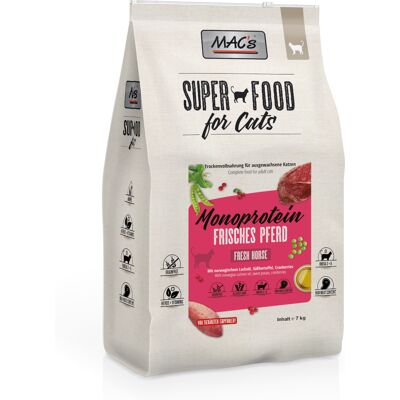 Comida para gatos MAC's de caballo - Monoproteína, Sin cereales, Rica en omega 3 y 6 Comida para gatos MAC's de caballo - Monoproteína, Sin cereales, Rica en omega 3 y 6