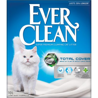 Ever Clean® Total Cover Arena aglomerante Sin perfume para gatos - 10 l Ever Clean® Total Cover Arena aglomerante Sin perfume para gatos - 10 l