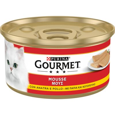 Comida para gatos Gourmet Rojo con Pato y Pollo - Lata 195g Comida para gatos Gourmet Rojo con Pato y Pollo - Lata 195g