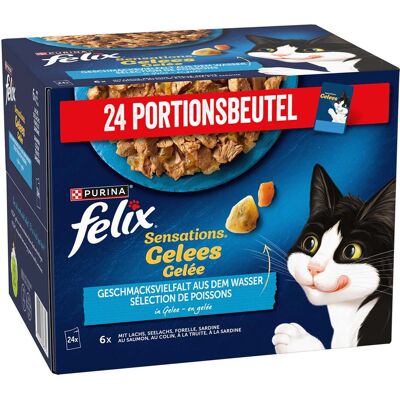Comida para gatos Felix - Variedades con pescado, carne y verduras - 48 unidades Comida para gatos Felix - Variedades con pescado, carne y verduras - 48 unidades