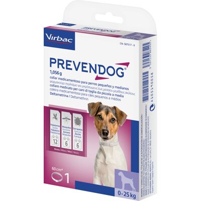 Collar Antiparasitario Virbac Prevendog para perros pequeños y medianos Collar Antiparasitario Virbac Prevendog para perros pequeños y medianos