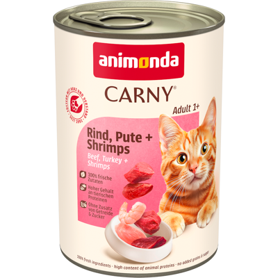 Animonda Carny Adult Carne de res, pavo y gambas - 400g Animonda Carny Adult Carne de res, pavo y gambas - 400g