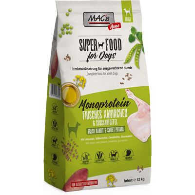 MAC's Dog Mono Conejo - Comida para perros sin cereales - 12kg MAC's Dog Mono Conejo - Comida para perros sin cereales - 12kg