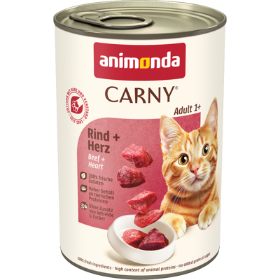 animonda Carny Adult 12 x 400 g - Pack ahorro - Vacuno y corazón animonda Carny Adult 12 x 400 g - Pack ahorro - Vacuno y corazón