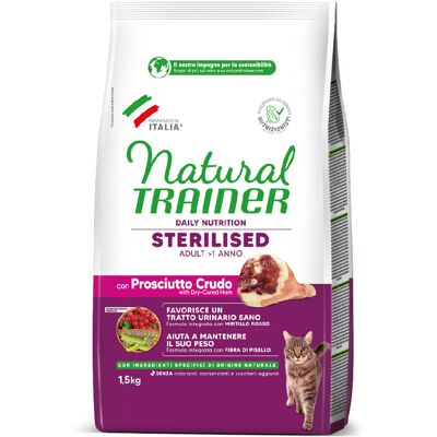 Trainer - Nova Food Trainer Gatto Natural Adulto Esterilizado Prosciutto Crudo 1,5 kg - Comida para gatos Trainer - Nova Food Trainer Gatto Natural Adulto Esterilizado Prosciutto Crudo 1,5 kg - Comida para gatos