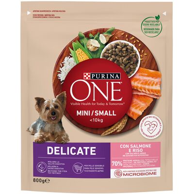 Purina One Mini Delicate Salmón y Arroz - Comida para perros Purina One Mini Delicate Salmón y Arroz - Comida para perros