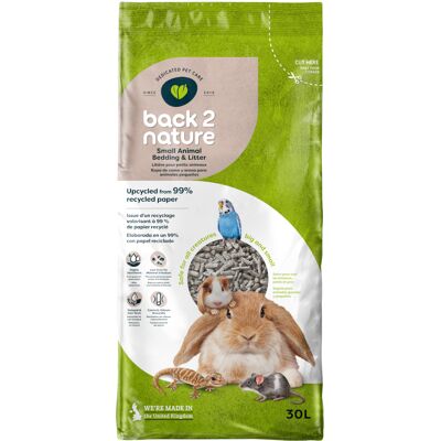 Back2Nature Pellet de Papel Reciclado - Cama para Pequeños Animales Back2Nature Pellet de Papel Reciclado - Cama para Pequeños Animales