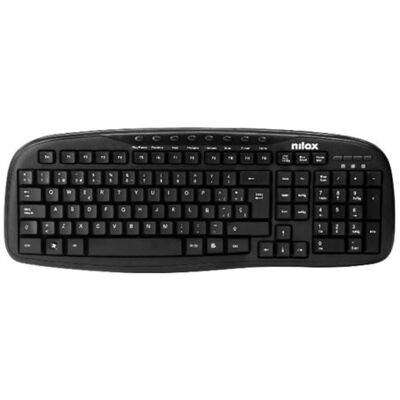 Teclado Multimedia USB Nilox Negro Teclado Multimedia USB Nilox Negro