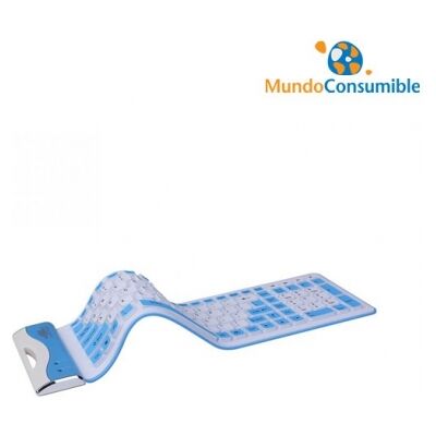 Generico Teclado Flexible Transparente PS2 / USB Tecla EURO QWERT Generico Teclado Flexible Transparente PS2 / USB Tecla EURO QWERT