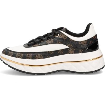 Guess Zapatillas Deporte De Mujer Sneaker Cordones White-Brown Talla 36 Guess Zapatillas Deporte De Mujer Sneaker Cordones White-Brown Talla 36