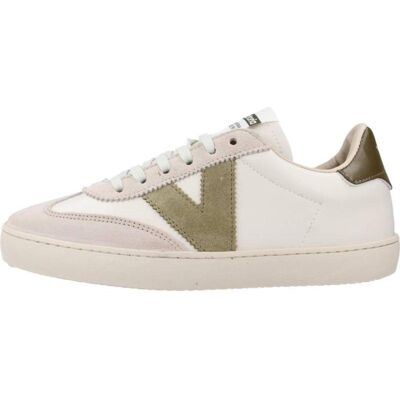 VICTORIA Berlin Ciclista 1126184v - Zapatillas Blancas Y Kaki Con Efecto Piel Y Serraje Beis Talla 40 VICTORIA Berlin Ciclista 1126184v - Zapatillas Blancas Y Kaki Con Efecto Piel Y Serraje Beis Talla 40