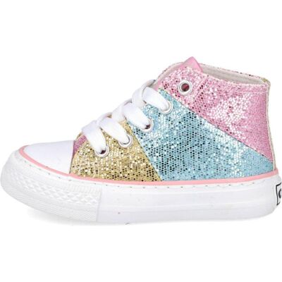 CONGUITOS Zapatillas Altas De Lona Glitter Patchwork Multicolor Ossh141079 Multicolor Talla 23 CONGUITOS Zapatillas Altas De Lona Glitter Patchwork Multicolor Ossh141079 Multicolor Talla 23
