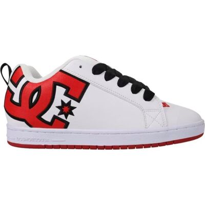DC SHOES - Court Graffik - Blanco Rojo Negro - Cuero - Zapatos DC SHOES - Court Graffik - Blanco Rojo Negro - Cuero - Zapatos
