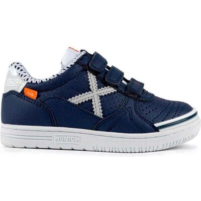 MUNICH Zapatillas G3 Kid Velcro Indoor Marino-Gris Azul Talla 28 MUNICH Zapatillas G3 Kid Velcro Indoor Marino-Gris Azul Talla 28