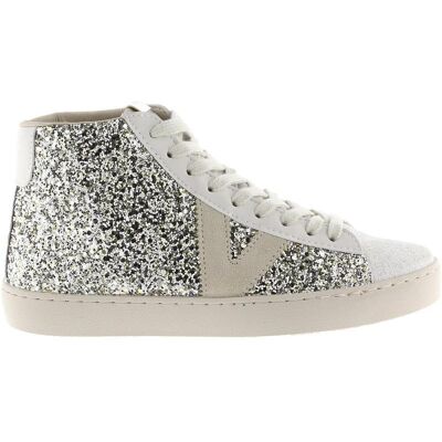 VICTORIA Berlin Botín Sneaker Glitter Plata 1126189 Plateado Talla 40 VICTORIA Berlin Botín Sneaker Glitter Plata 1126189 Plateado Talla 40