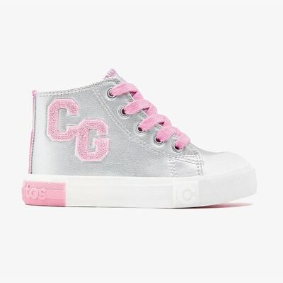CONGUITOS Deportivas De Niña Cosh264004 Zapatillas Altas Letras Plata Talla 34 CONGUITOS Deportivas De Niña Cosh264004 Zapatillas Altas Letras Plata Talla 34