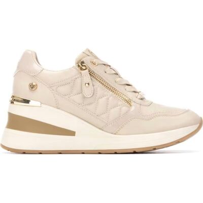 XTI Zapatilla Deportiva 144380 Con Cuña Para Mujer Beige Talla 38 XTI Zapatilla Deportiva 144380 Con Cuña Para Mujer Beige Talla 38
