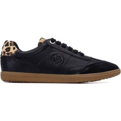CARMELA Zapatillas 162640 Negro Con Detalle Animal Print Talla 37 CARMELA Zapatillas 162640 Negro Con Detalle Animal Print Talla 37
