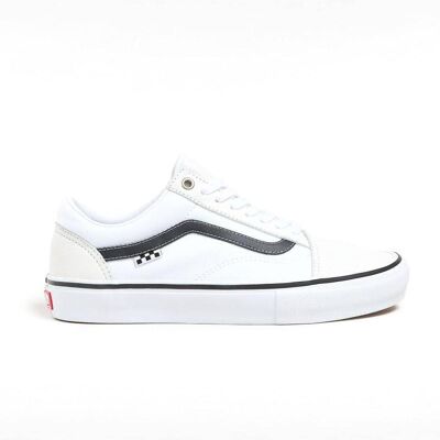 Vans Zapatillas Pro Skate Old Skool Leather White-White Talla 41 Vans Zapatillas Pro Skate Old Skool Leather White-White Talla 41