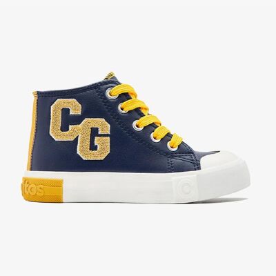 CONGUITOS Zapatillas Altas Cosh264004 Marino Con Letras Amarillas Azul Talla 30 CONGUITOS Zapatillas Altas Cosh264004 Marino Con Letras Amarillas Azul Talla 30