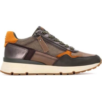 CARMELA Zapatillas Deportivas 162517 De Malla En Color Kaki Con Detalles Marrones Talla 40 CARMELA Zapatillas Deportivas 162517 De Malla En Color Kaki Con Detalles Marrones Talla 40