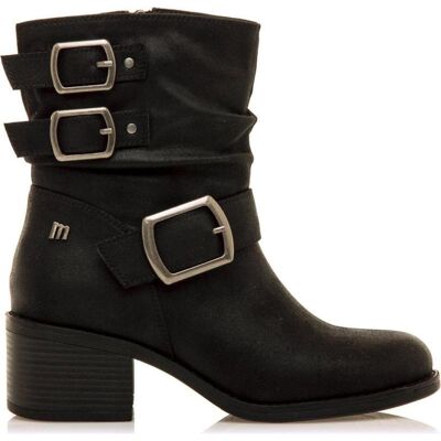 MTNG Botín Biker 54664 Negro Con Hebillas Negro Talla 37 MTNG Botín Biker 54664 Negro Con Hebillas Negro Talla 37
