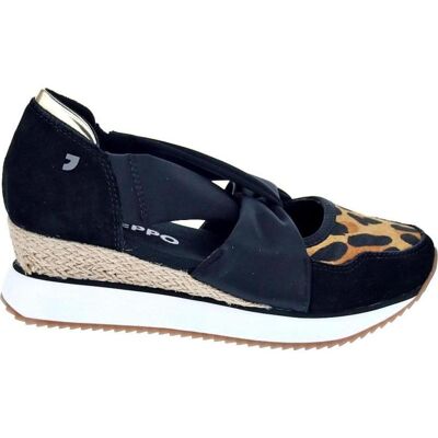 GIOSEPPO Zapatillas Casual Gapan Mujer Con Estampado De Leopardo Leopardo-Negro Talla 37 GIOSEPPO Zapatillas Casual Gapan Mujer Con Estampado De Leopardo Leopardo-Negro Talla 37