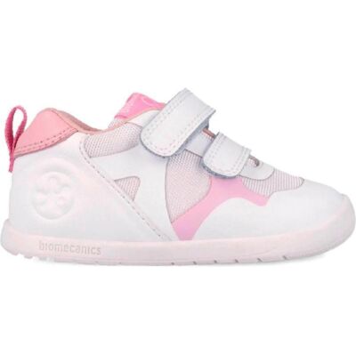 BIOMECANICS Zapatillas Barefoot Con Cierre De Velcro Blanco-Rosa Talla 24 BIOMECANICS Zapatillas Barefoot Con Cierre De Velcro Blanco-Rosa Talla 24