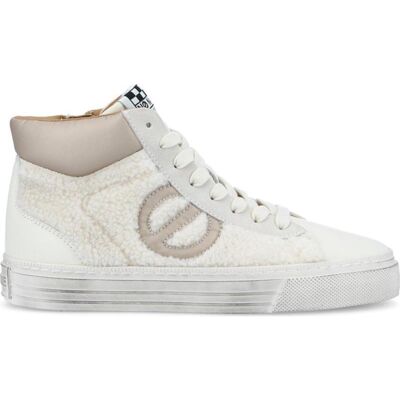 NO NAME Zapatillas Strike Mid Cut, Piel Napa, Color Dove Y Gold Dove-Gold Talla 37 NO NAME Zapatillas Strike Mid Cut, Piel Napa, Color Dove Y Gold Dove-Gold Talla 37
