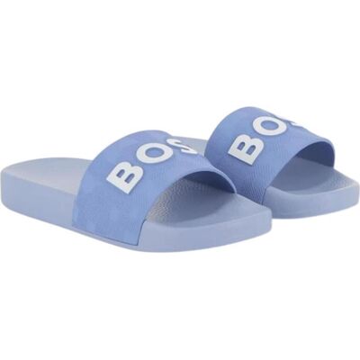 BOSS Chanclas Con Logo En Relieve Celeste Talla 33 BOSS Chanclas Con Logo En Relieve Celeste Talla 33