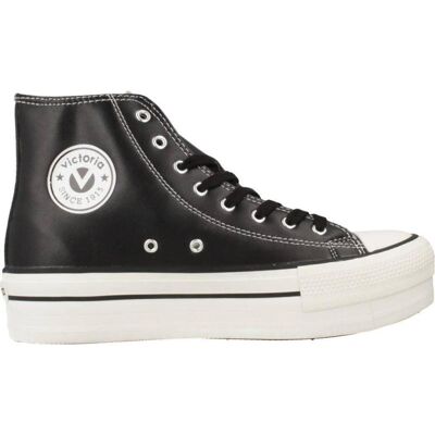 VICTORIA Tribu Doble 1061107 - Botín High-Top Efecto Piel Negro Negro Talla 39 VICTORIA Tribu Doble 1061107 - Botín High-Top Efecto Piel Negro Negro Talla 39