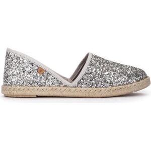 VERBENAS Alpargata Plana Carmen Glitter Plata Plateado Talla 36 VERBENAS Alpargata Plana Carmen Glitter Plata Plateado Talla 36