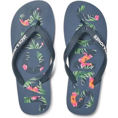 JACK AND JONES Chanclas Jack & Jones Jfw Logo Palm Print Flip Flop 12230642 Azul Marino Azul Talla 42-43 JACK AND JONES Chanclas Jack & Jones Jfw Logo Palm Print Flip Flop 12230642 Azul Marino Azul Talla 42-43