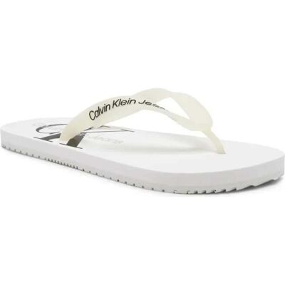 Calvin Klein Chanclas De Hombre Beach Sandal Blancas White Talla 44 Calvin Klein Chanclas De Hombre Beach Sandal Blancas White Talla 44