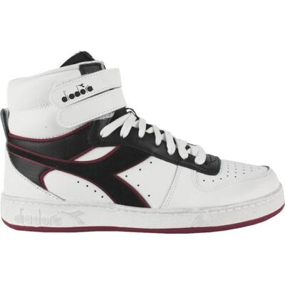 Diadora Zapatillas Magic Basket Mid Icona Leather C5019 Blanco Burdeos - Ref. 178566 Blanco-Burdeos Talla 43 Diadora Zapatillas Magic Basket Mid Icona Leather C5019 Blanco Burdeos - Ref. 178566 Blanco-Burdeos Talla 43