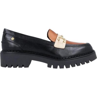 PIKOLINOS Mocasines De Piel Negros Con Suela Track Y Detalle Bicolor Black Talla 40 PIKOLINOS Mocasines De Piel Negros Con Suela Track Y Detalle Bicolor Black Talla 40