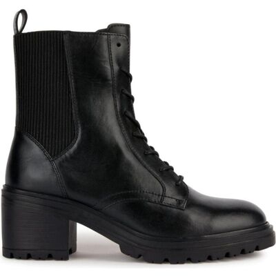 Geox Botines C9999black De Cuero Negro Con Cordones Y Cremallera Para Mujer C9999black Talla 41 Geox Botines C9999black De Cuero Negro Con Cordones Y Cremallera Para Mujer C9999black Talla 41