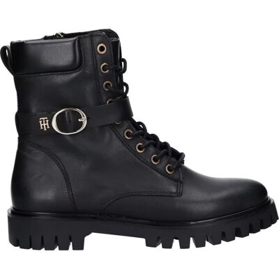 Tommy Hilfiger Botines De Mujer Fw0fw06734 Buckle Lace Up Bds Black Talla 36 Tommy Hilfiger Botines De Mujer Fw0fw06734 Buckle Lace Up Bds Black Talla 36