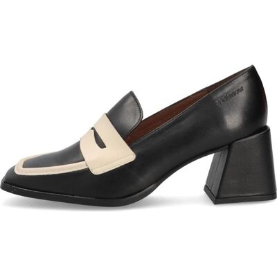 WONDERS Mocasines De Mujer Mocasin Negro-Cream Talla 38 WONDERS Mocasines De Mujer Mocasin Negro-Cream Talla 38