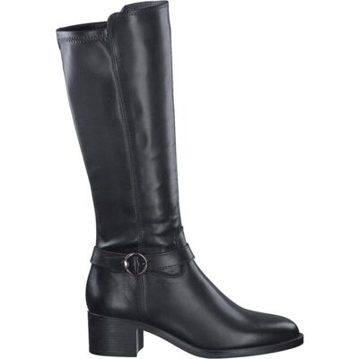 TAMARIS Botas Altas De Tacón Con Detalle De Hebilla Para Mujer 001 Black Talla 40 TAMARIS Botas Altas De Tacón Con Detalle De Hebilla Para Mujer 001 Black Talla 40