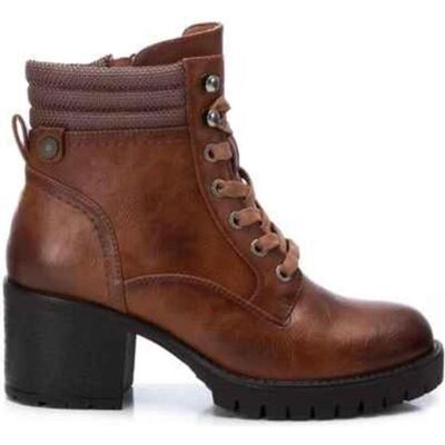 REFRESH Botines De Mujer - Botin Mujer Tacon Bloque Cremallera Y Cordones Camel Talla 35 REFRESH Botines De Mujer - Botin Mujer Tacon Bloque Cremallera Y Cordones Camel Talla 35